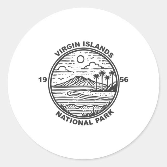 Virgin Islands National Park  Classic Round Sticker (Front)