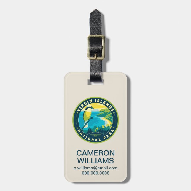 Virgin Islands National Park Luggage Tag (Front Vertical)