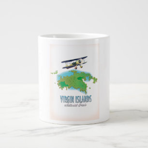 Virgin Islands National Park map Large Coffee Mug