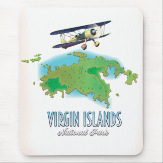 Virgin Islands National Park map Mouse Mat