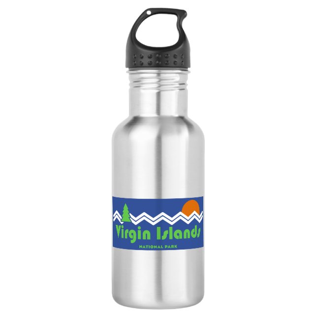 Virgin Islands National Park Retro 532 Ml Water Bottle (Front)