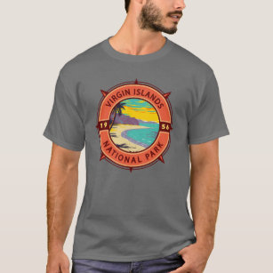 Virgin Islands National Park Retro Compass Emblem T-Shirt
