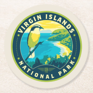 Virgin Islands National Park Round Paper Coaster