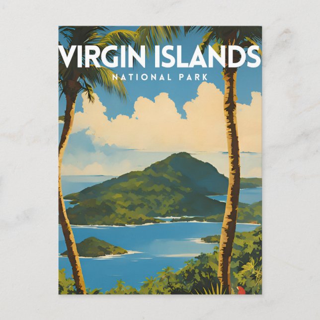 Virgin Islands National Park Travel Poster Postcard (Front)