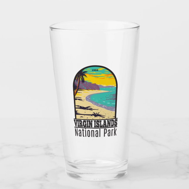 Virgin Islands National Park Trunk Bay Beach  Glass (Front)