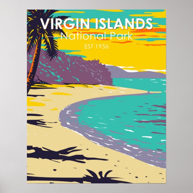 Virgin Islands National Park Trunk Bay Beach Poster (Front)