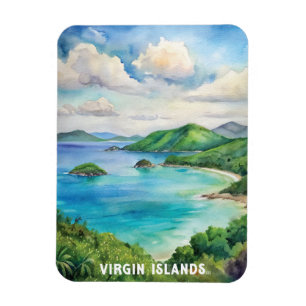 Virgin Islands National Park Watercolor Painting Magnet