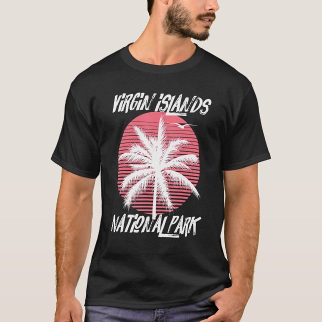 Virgin Islands Palm tree National Park St John Sai T-Shirt (Front)