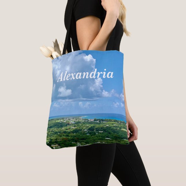 Virgin Islands St. Croix Sandy Point Personalise Tote Bag (Close Up)