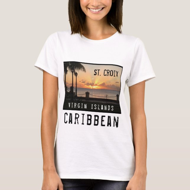 Virgin Islands St. Croix Sunset USVI Caribbean T-Shirt (Front)