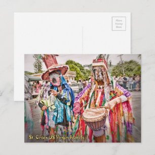 Virgin Islands St. Croix VI Masqueraders Caribbean Postcard