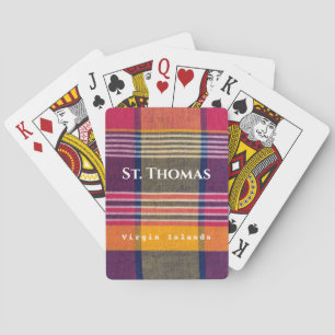 Virgin Islands St. Thomas Madras Plaid Pattern Playing Cards
