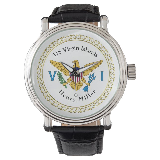 Virgin Islands Tropical Personalise Watch (Front)