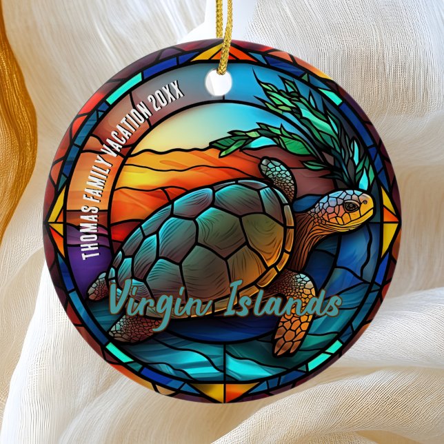 Virgin Islands Vacation Souvenir  Ceramic Tree Decoration (Creator Uploaded)
