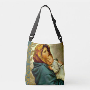 Virgin Madonna Mary with Baby Jesus Crossbody Bag