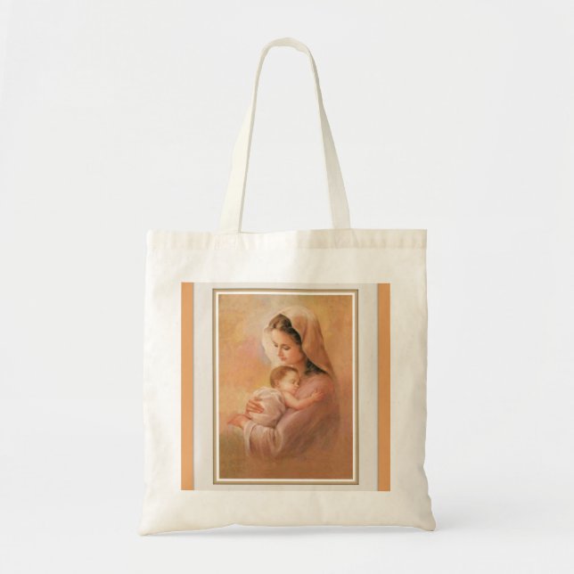 Virgin Madonna Mary with Christ Child Jesus Tote Bag (Front)