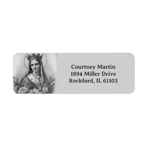 Virgin Mary Adress Label