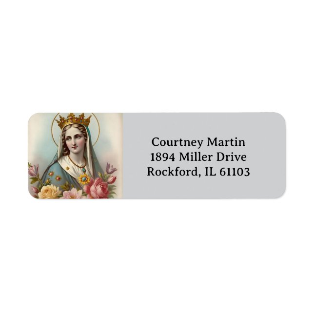 Virgin Mary Adress Label (Front)