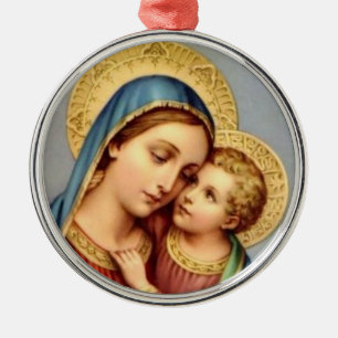 Virgin Mary and Baby Jesus Christmas ornament