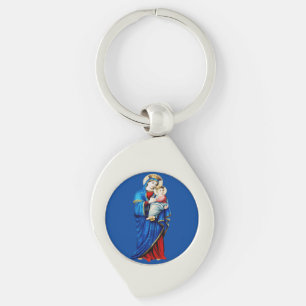 Virgin Mary and Baby Jesus Mater Admirabilis Art Key Ring