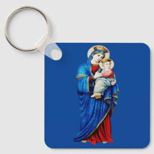 Virgin Mary and Baby Jesus Mater Admirabilis Art  Key Ring