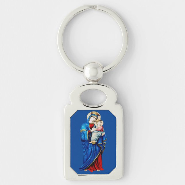Virgin Mary and Baby Jesus Mater Admirabilis Art  Key Ring (Front)
