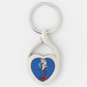 Virgin Mary and Baby Jesus Mater Admirabilis Art  Key Ring