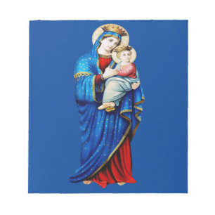 Virgin Mary and Baby Jesus Mater Admirabilis Art Notepad