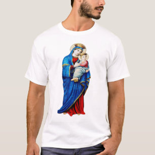 Virgin Mary and Baby Jesus Mater Admirabilis Art  T-Shirt