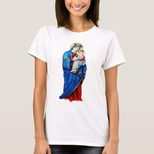 Virgin Mary and Baby Jesus Mater Admirabilis Art  T-Shirt