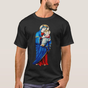 Virgin Mary and Baby Jesus Mater Admirabilis Art  T-Shirt