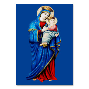 Virgin Mary and Baby Jesus Mater Admirabilis Art Table Number