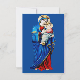 Virgin Mary and Baby Jesus Mater Admirabilis Art  Thank You Card