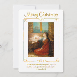 Virgin Mary and Baby Jesus Religious Christmas  Holiday Card