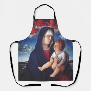 Virgin Mary and Child Classic Religious Art Apron