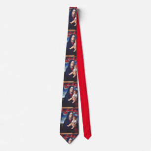 Virgin Mary and Child Classic Religious Art Tie