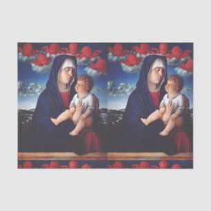 Virgin Mary and Child Classic Religious Art Tissue Paper