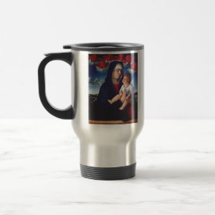 Virgin Mary and Child Classic Religious Art Travel Mug