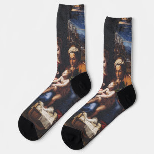 Virgin Mary and Child with John the Baptist Socks