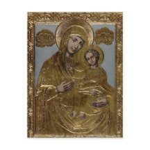 Virgin Mary and Infant Jesus Christ Golden Elegant