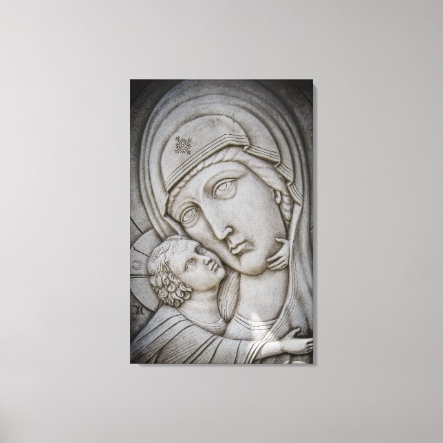 Virgin Mary and Jesus Canvas Print (Front)