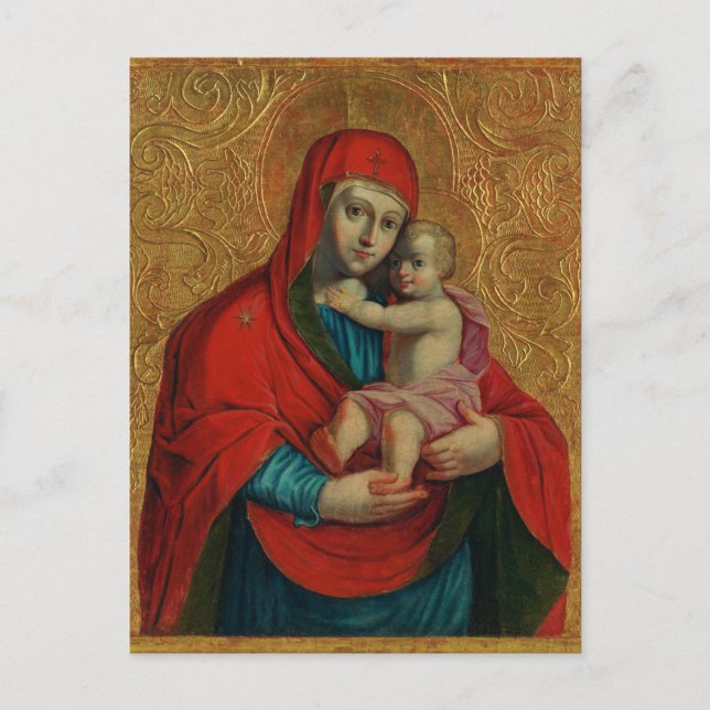 Virgin Mary and Jesus Child by Jan Rombauer Postcard (Front)