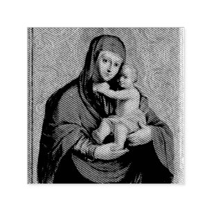 Virgin Mary and Jesus Child by Jan Rombauer Self-inking Stamp