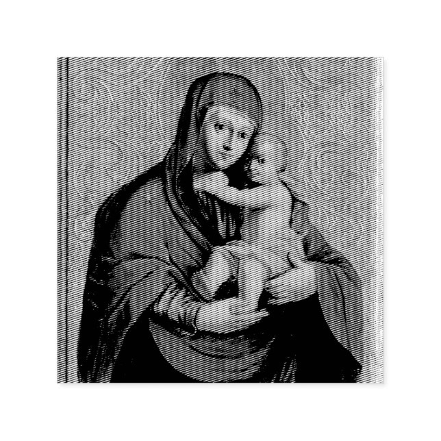 Virgin Mary and Jesus Child by Jan Rombauer Self-inking Stamp (Design)