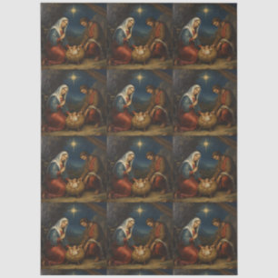 VIrgin Mary and Jesus Decoupage Tissue Paper