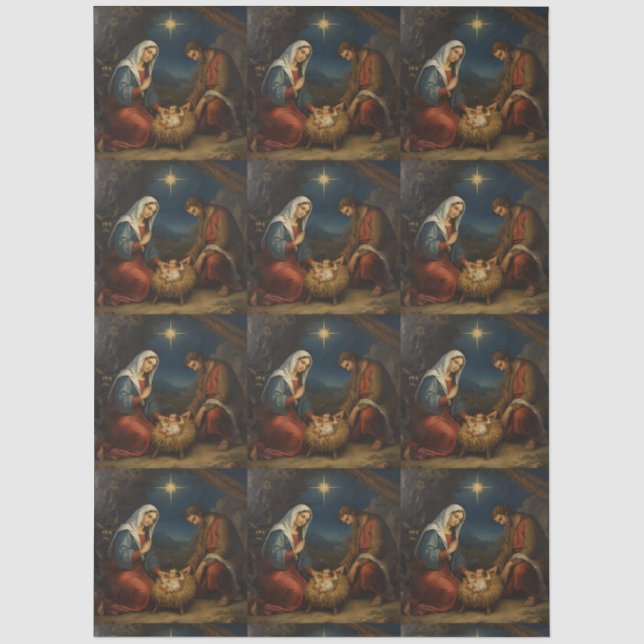 VIrgin Mary and Jesus Decoupage Tissue Paper (Front)