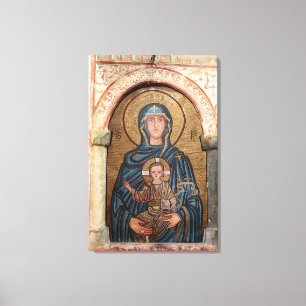 Virgin Mary And Jesus Mosaic Canvas Print