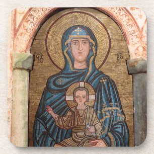 Virgin Mary And Jesus Mosaic Coaster