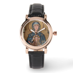 Virgin Mary And Jesus Mosaic Watch