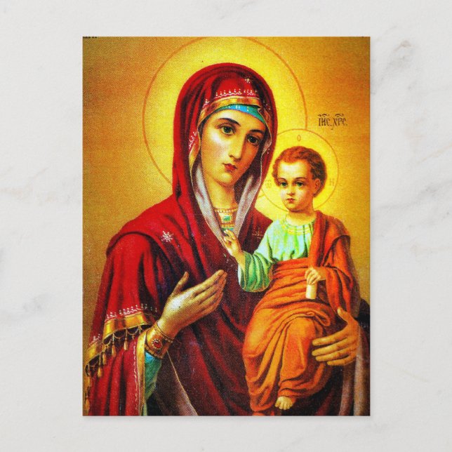 Virgin Mary and Jesus Postcard (Front)